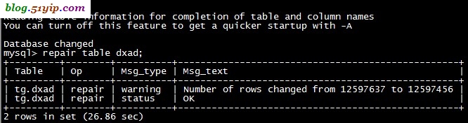 mysql数据库表损坏出现Incorrect key file for table的修复解决方法 -云主机博士 第3张